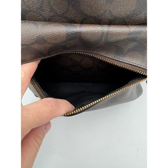 Coach Monogram Canvas Pebble Leather Signature West Backpack Multicolor - Picture 11 of 12